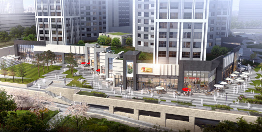 광교컨벤션 꿈에그린 상업시설 조감도. <한화건설 제공>